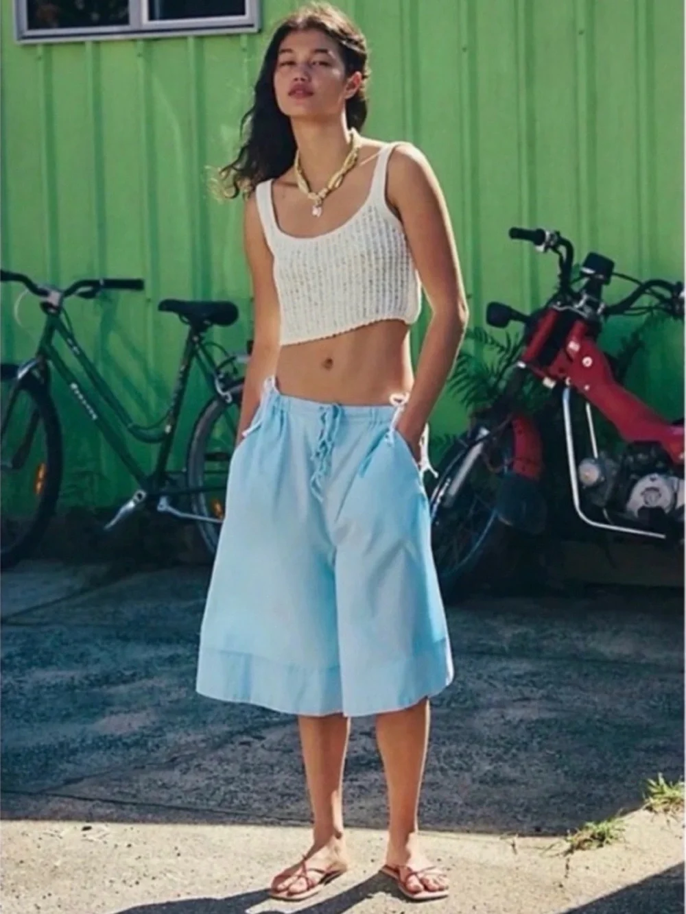 Free People Free-EST Menorca Slouchy Capris NWOT